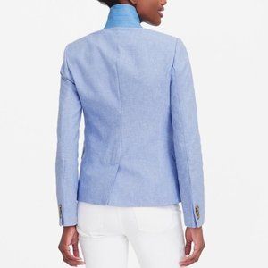JCrew Schoolboy Blazer in Blue Linen